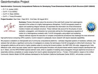 NSF Geoinformatics Project (Sept 2012 – August 2014)