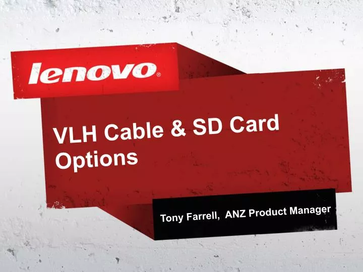 vlh cable sd card options