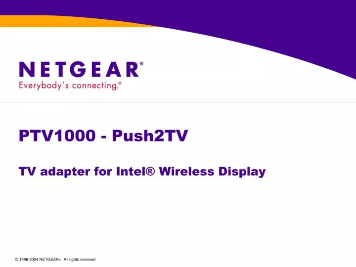 ptv1000 push2tv tv adapter for intel wireless display