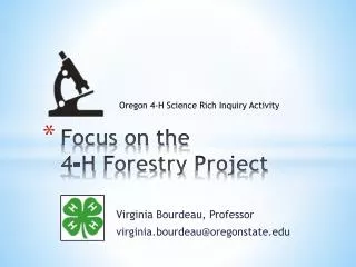 Focus on the 4-H Forestry Project