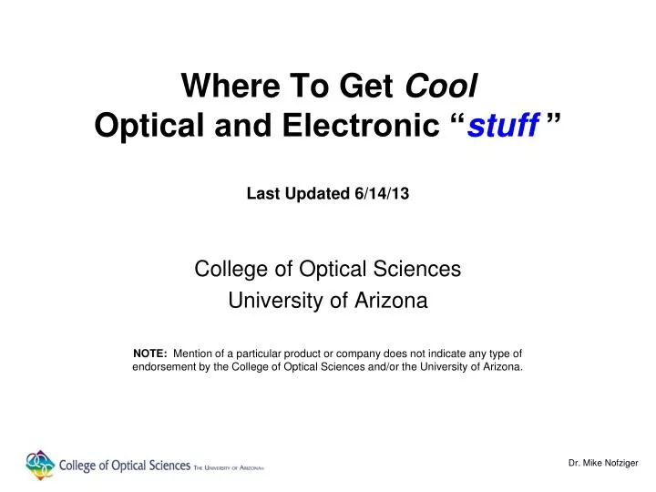 where to get cool optical and electronic stuff last updated 6 14 13