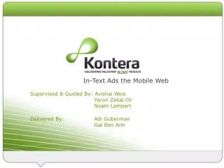 In-Text Ads the Mobile Web