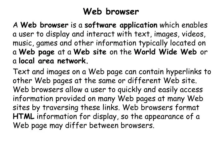 a web browser definition
