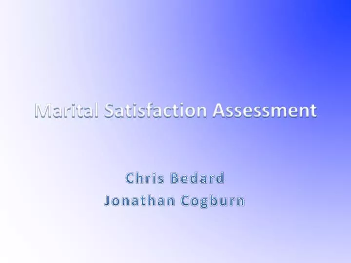 marital satisfaction assessment