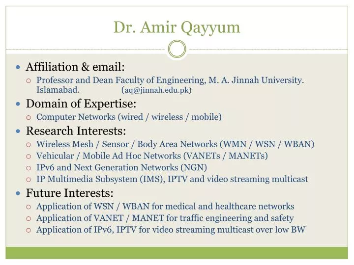 dr amir qayyum