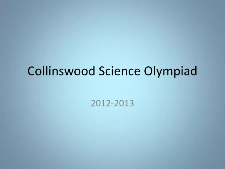 collinswood science olympiad
