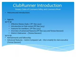 ClubRunner Introduction