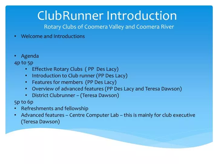 clubrunner introduction