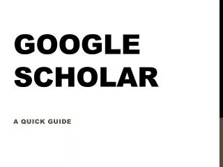 google scholar