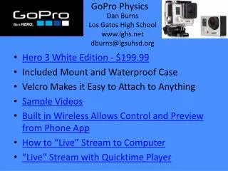 GoPro Physics