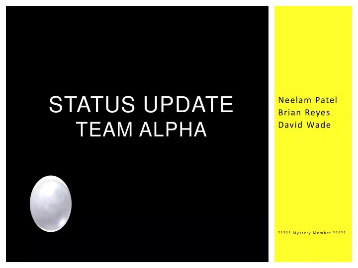 status update team alpha