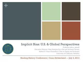 Implicit Bias: U.S. &amp; Global Perspectives