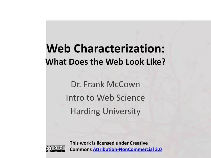 web characterization what does the web look like