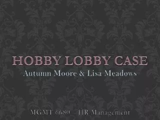 HOBBY LOBBY CASE