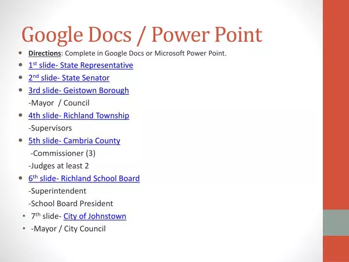 google docs power point