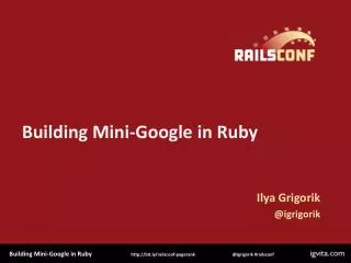 Building Mini-Google in Ruby