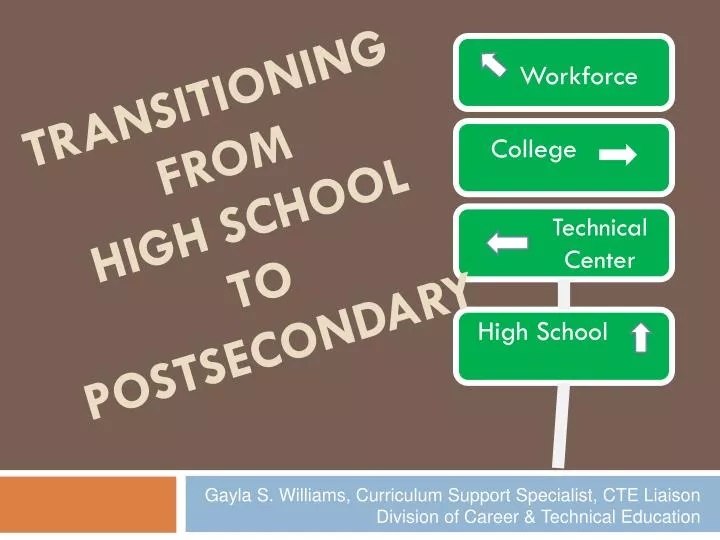 transitioning from high school to postsecondary