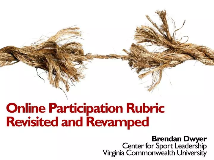 online participation rubric revisited and revamped
