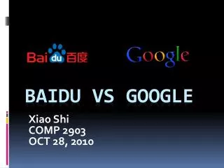 Baidu vs google