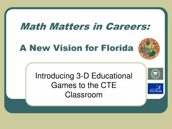 math matters in careers a new vision for florida