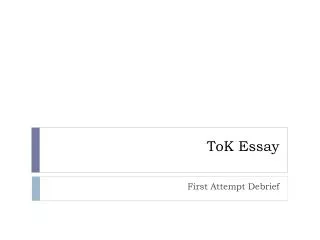 ToK Essay