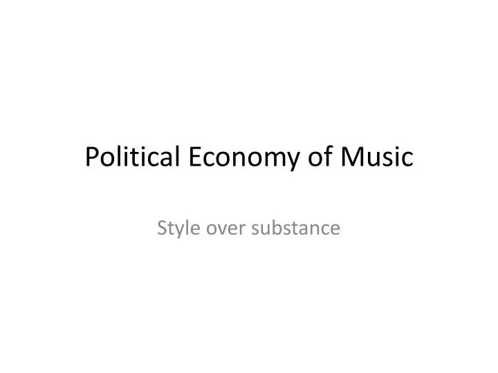 political economy of music