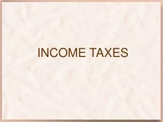 INCOME TAXES