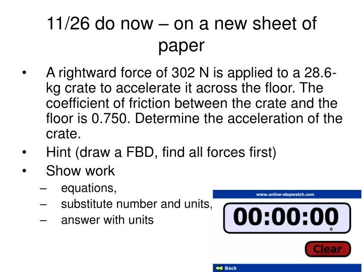 11 26 do now on a new sheet of paper