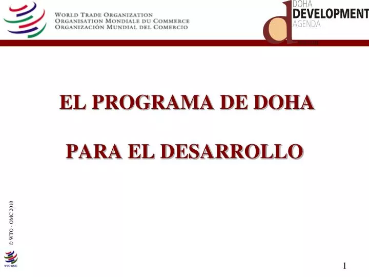 el programa de doha para el desarrollo
