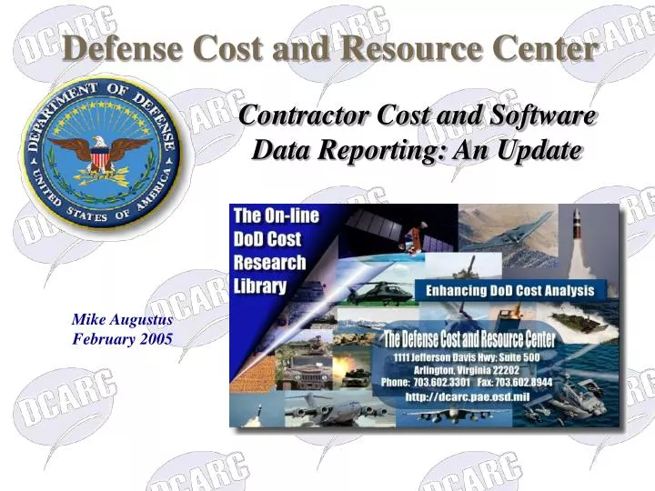 PPT - Contractor Cost And Software Data Reporting: An Update PowerPoint ...