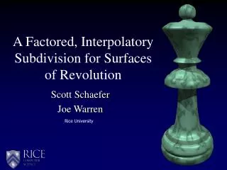 A Factored, Interpolatory Subdivision for Surfaces of Revolution