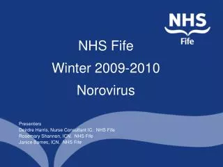 NHS Fife Winter 2009-2010 Norovirus
