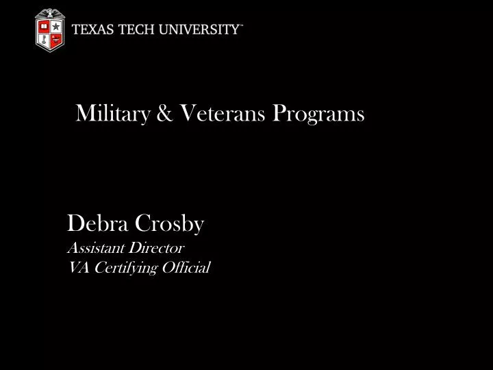 military veterans programs