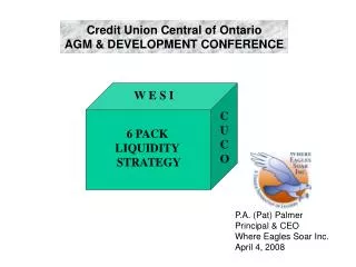 Credit Union Central of Ontario AGM &amp; DEVELOPMENT CONFERENCE