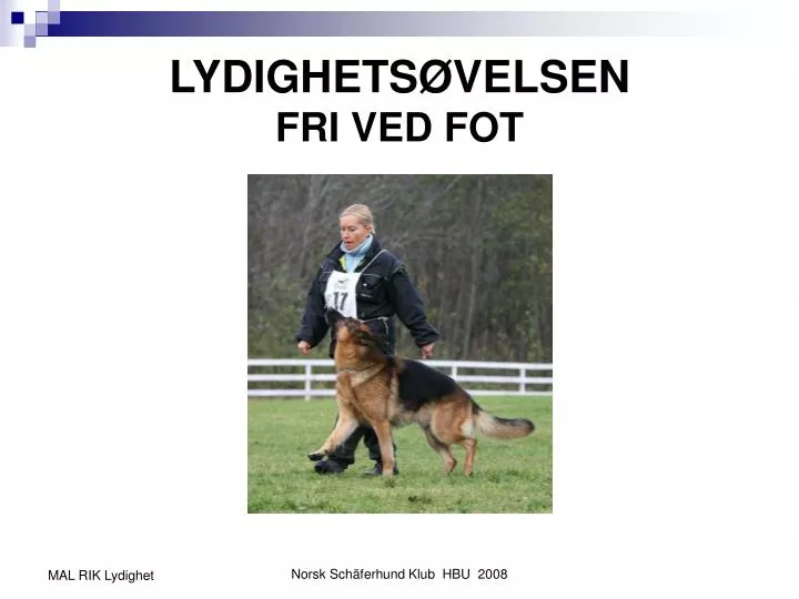 lydighets velsen fri ved fot