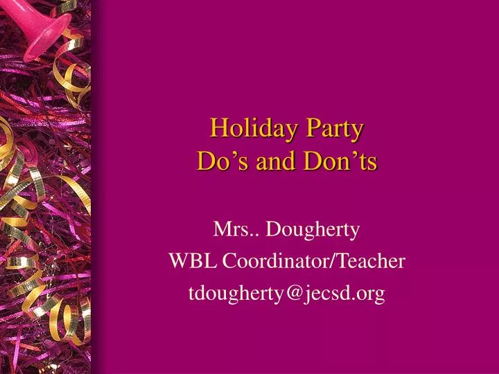 holiday party do s and don ts