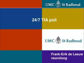 frank erik de leeuw neuroloog