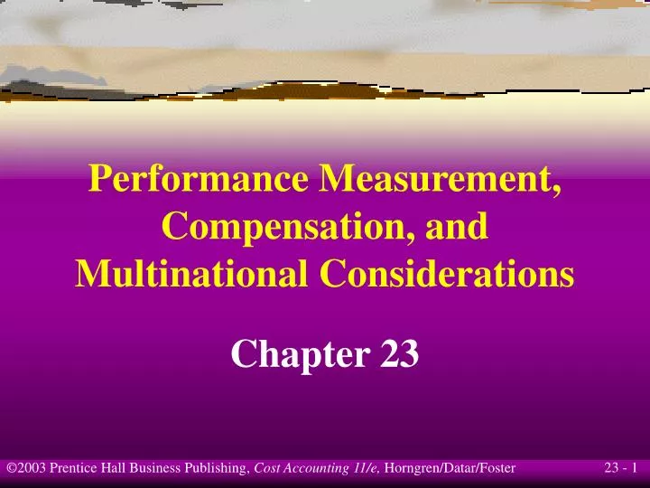 performance measurement compensation and multinational considerations