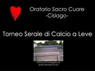 oratorio sacro cuore cislago