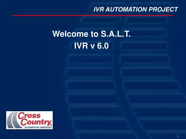 welcome to s a l t ivr v 6 0