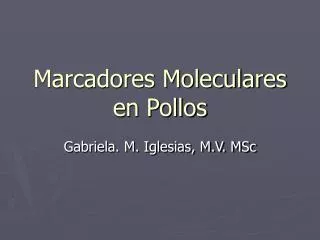 marcadores moleculares en pollos