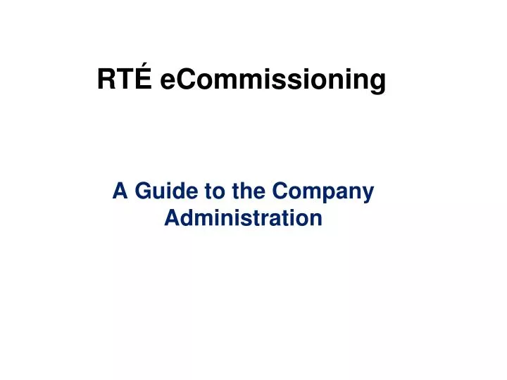 rt ecommissioning
