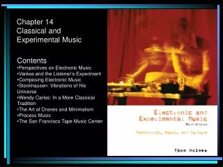 Chapter 14 Classical and Experimental Music