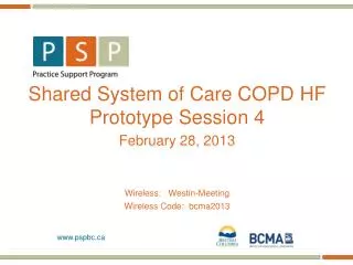 Shared System of Care COPD HF Prototype Session 4