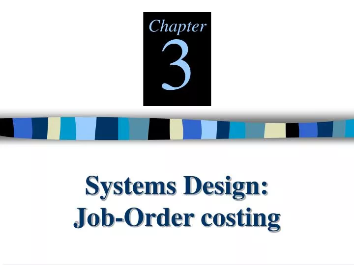 systems design job order costing