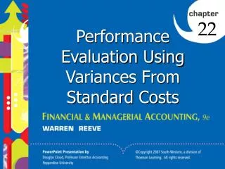 Performance Evaluation Using Variances From Standard Costs