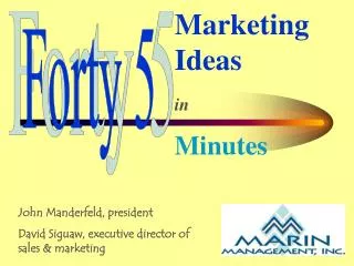 Marketing Ideas in Minutes