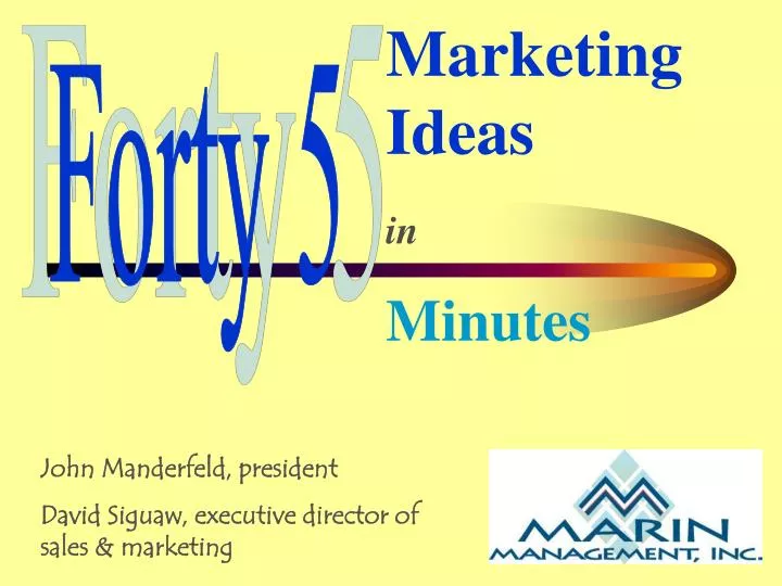 marketing ideas in minutes