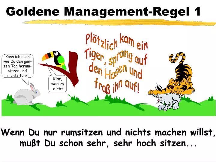 goldene management regel 1