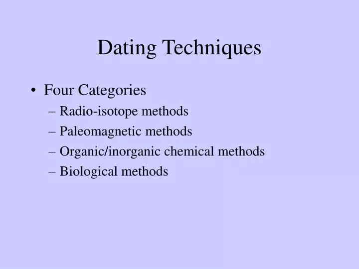 dating techniques